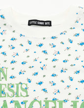 Load image into Gallery viewer, evangelion x little sunny bite floral fake layered long tee / WHITE