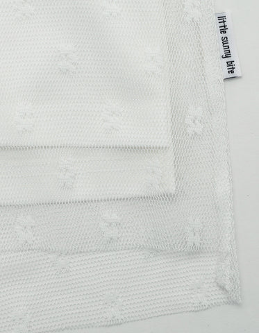 fake layered tulle long tee / WHITE