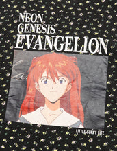 Load image into Gallery viewer, evangelion x little sunny bite floral fake layered long tee / BLACK