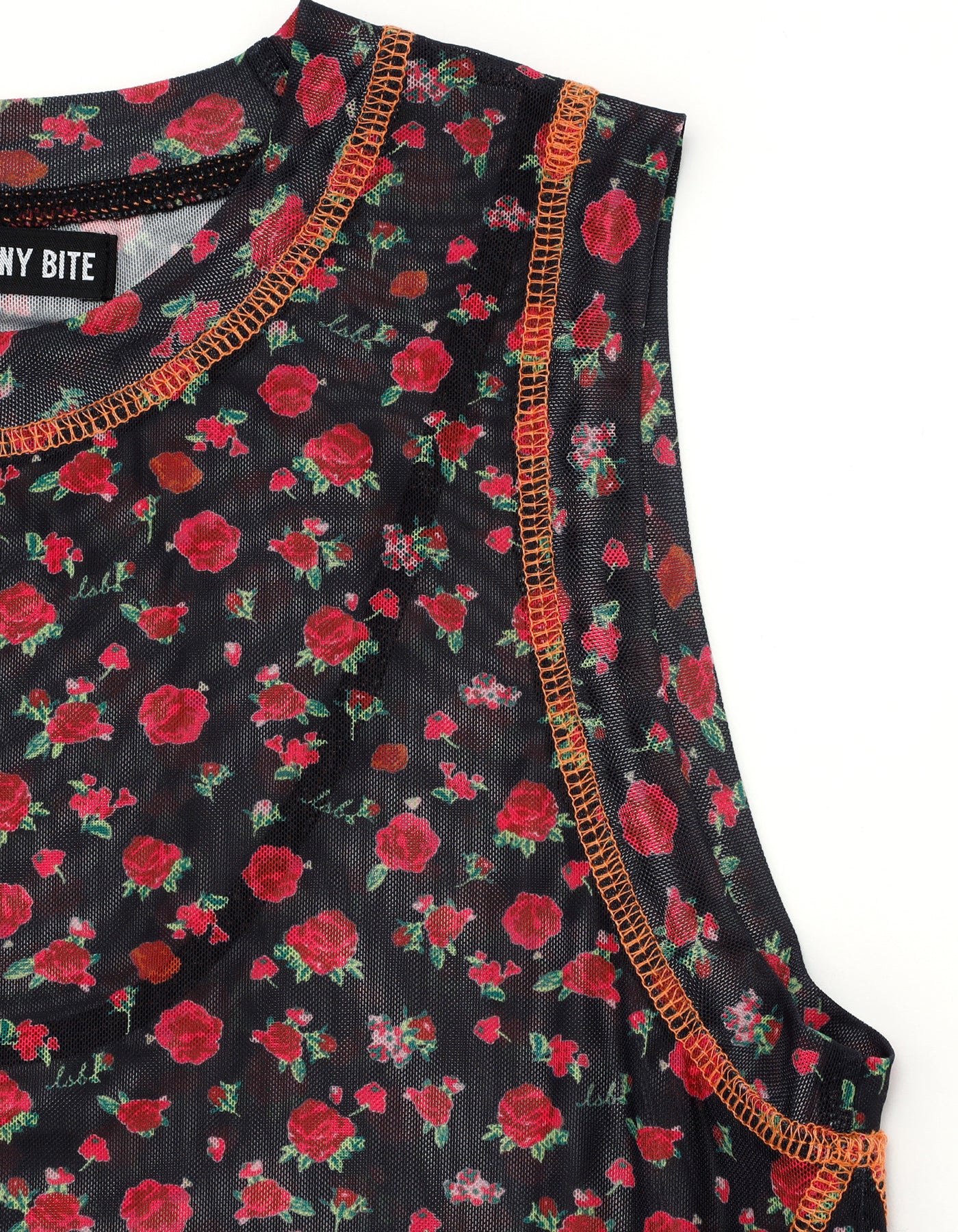 rose tull long tank top / BLACK