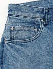 Load image into Gallery viewer, denim big pants / BLUE