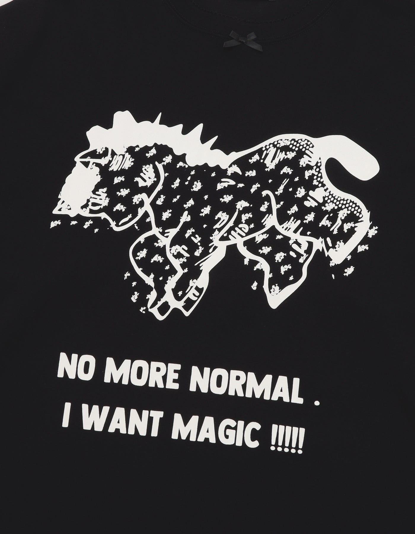 pony big tee / BLACK