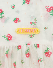 Load image into Gallery viewer, original floral tulle dress / WHITE