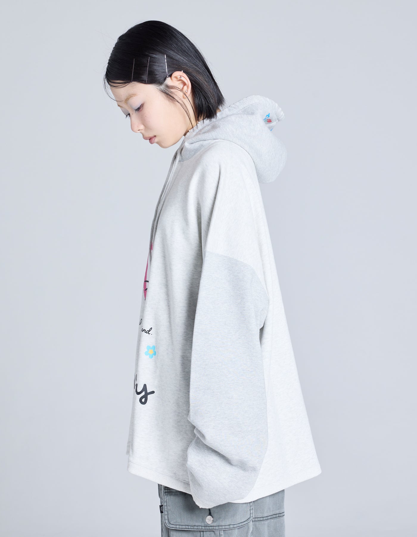 hello kitty x little sunny bite hoodie / GRAY