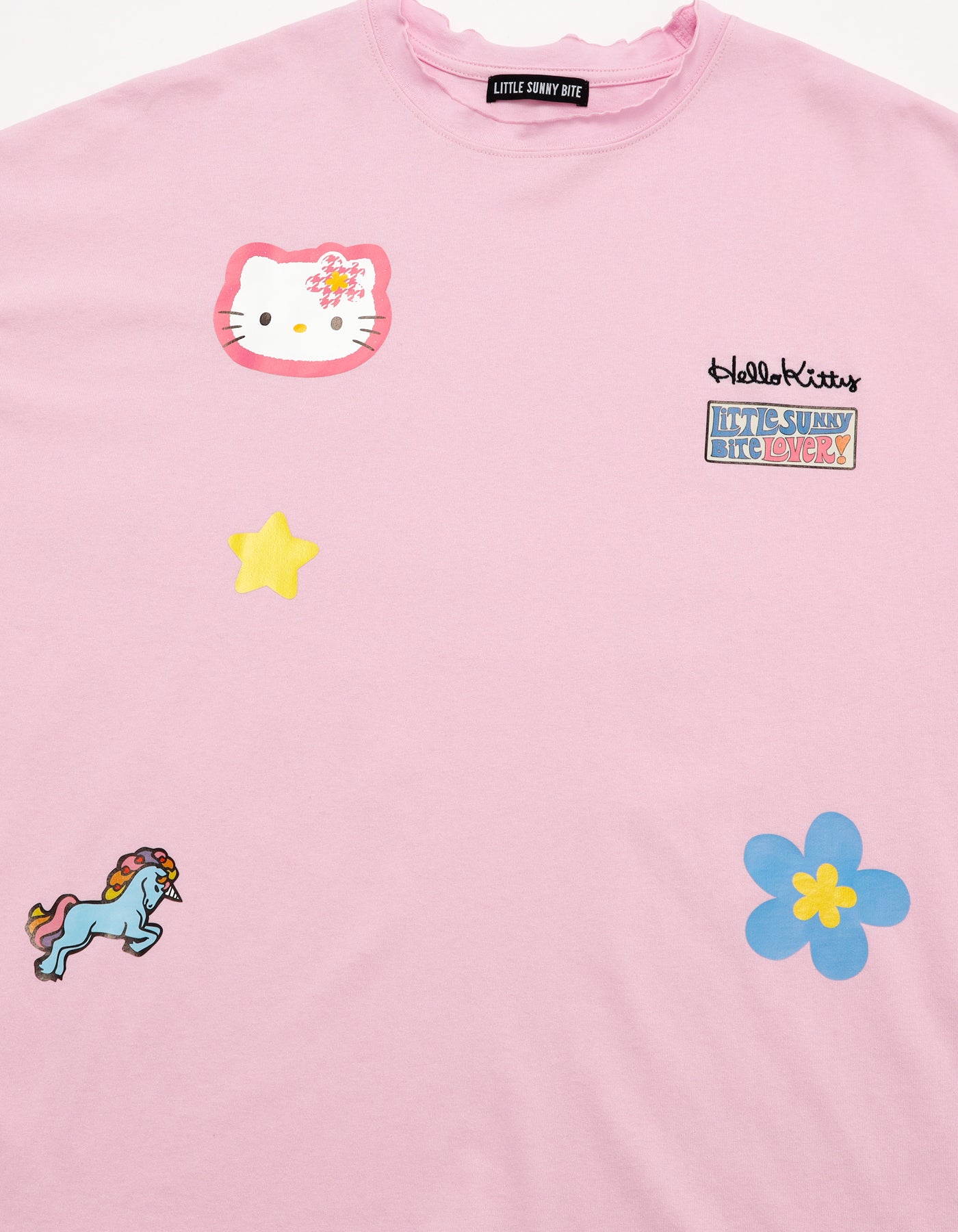 hello kitty x little sunny bite frill long tee / PINK
