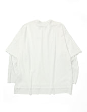 Load image into Gallery viewer, fake layered tulle long tee / WHITE