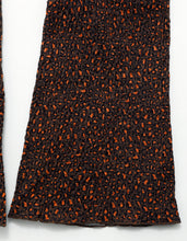 Load image into Gallery viewer, leopard shirring pants / BROWN