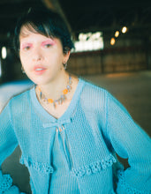 Load image into Gallery viewer, knit cardigan / BLUE