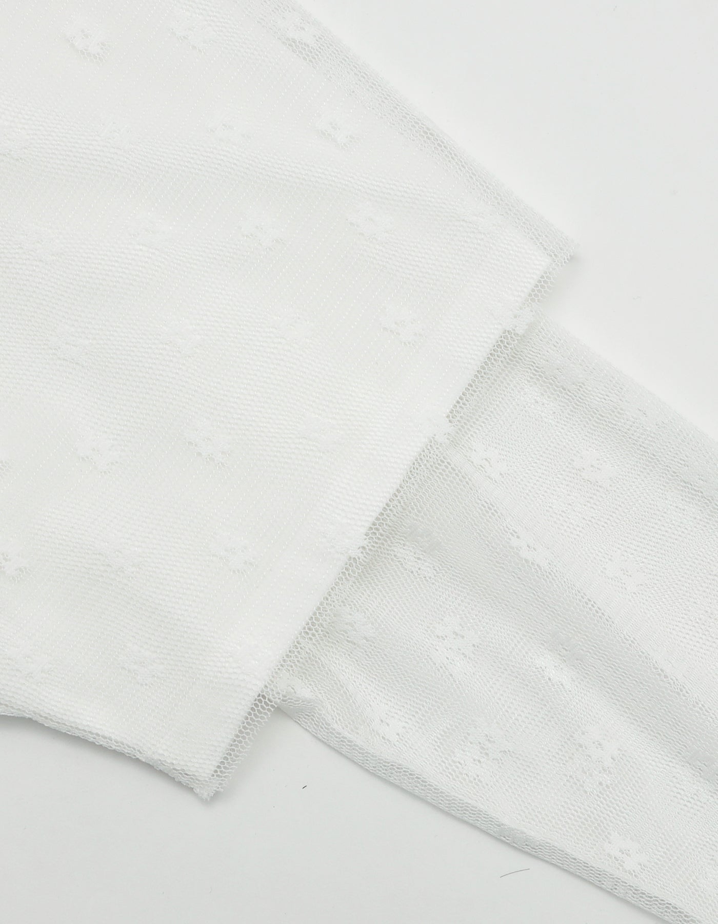 fake layered tulle long tee / WHITE