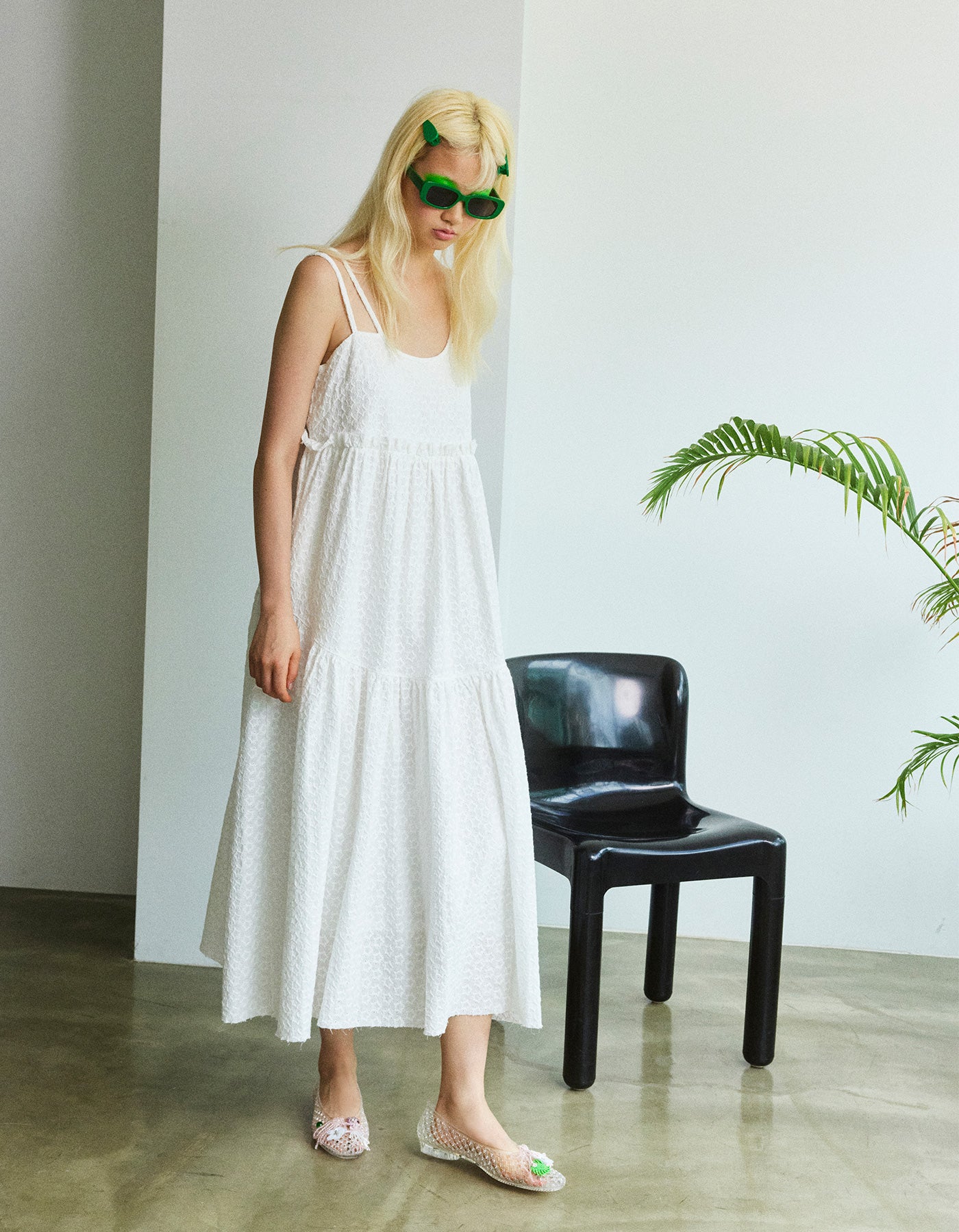 star long dress / WHITE
