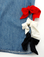 Load image into Gallery viewer, denim ribbon pants / BLUE