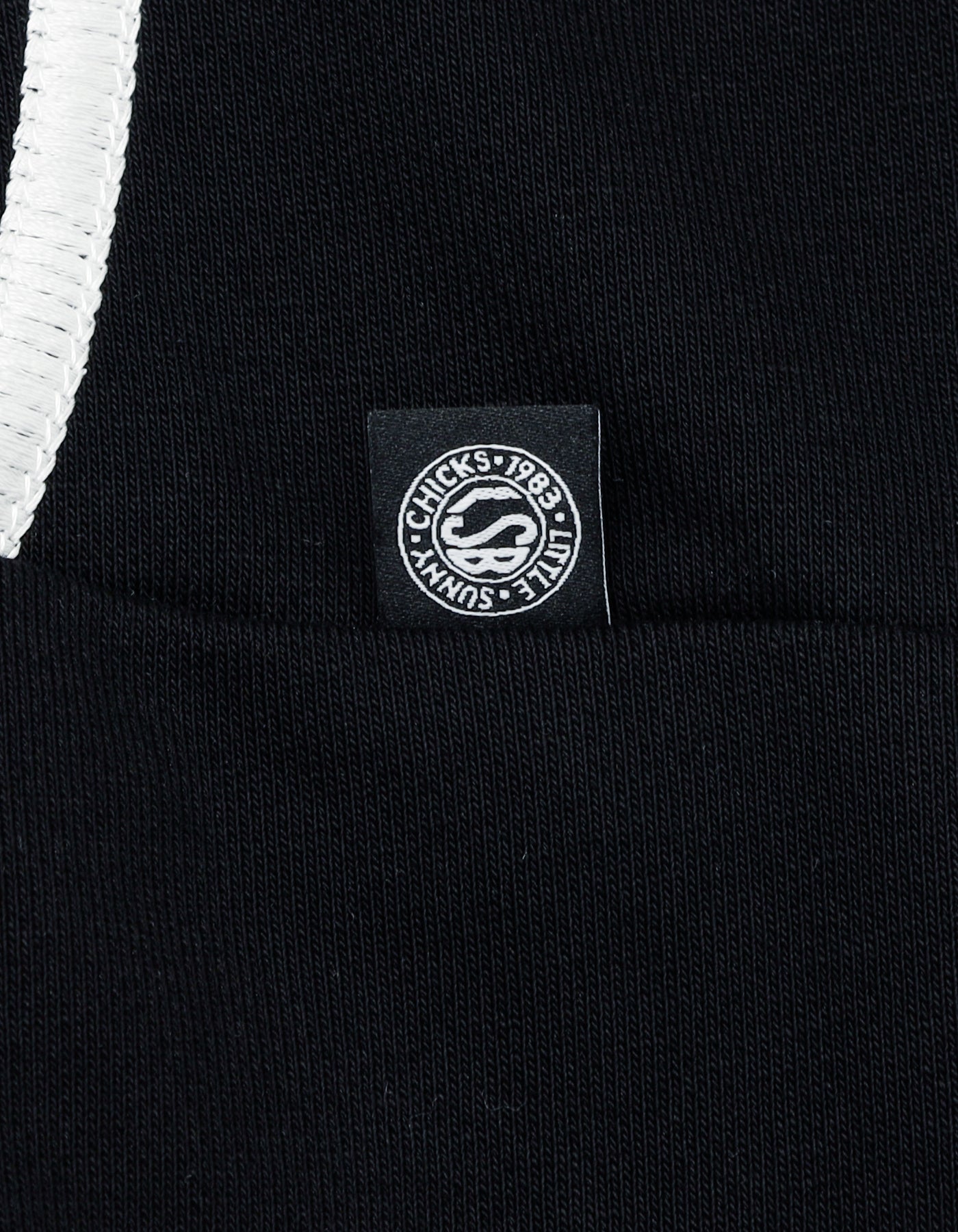 logo sweat top / BLACK