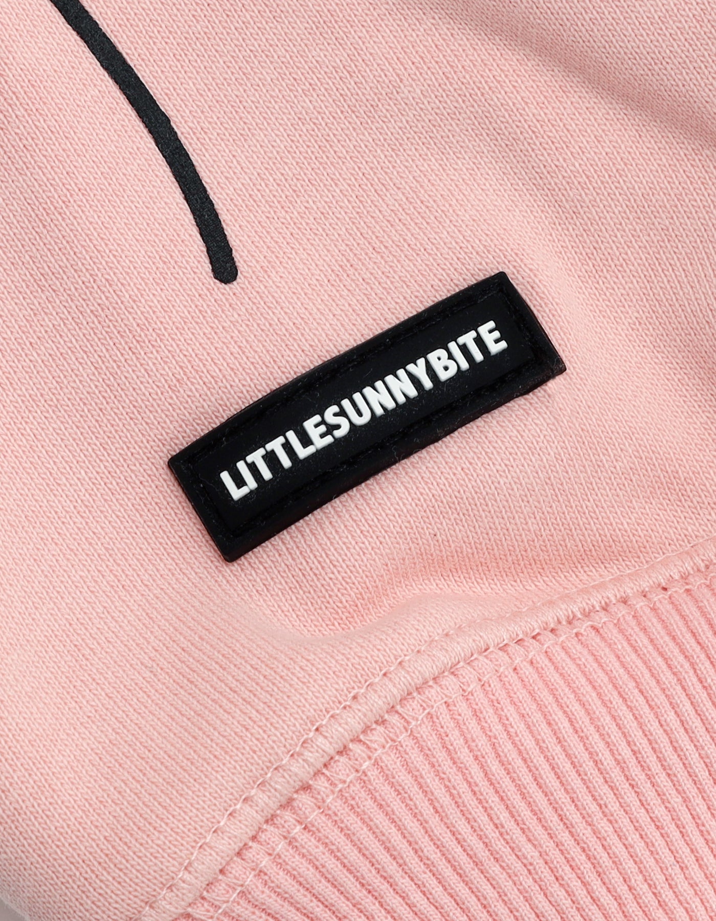 short ribbon sweat hoodie / PINK