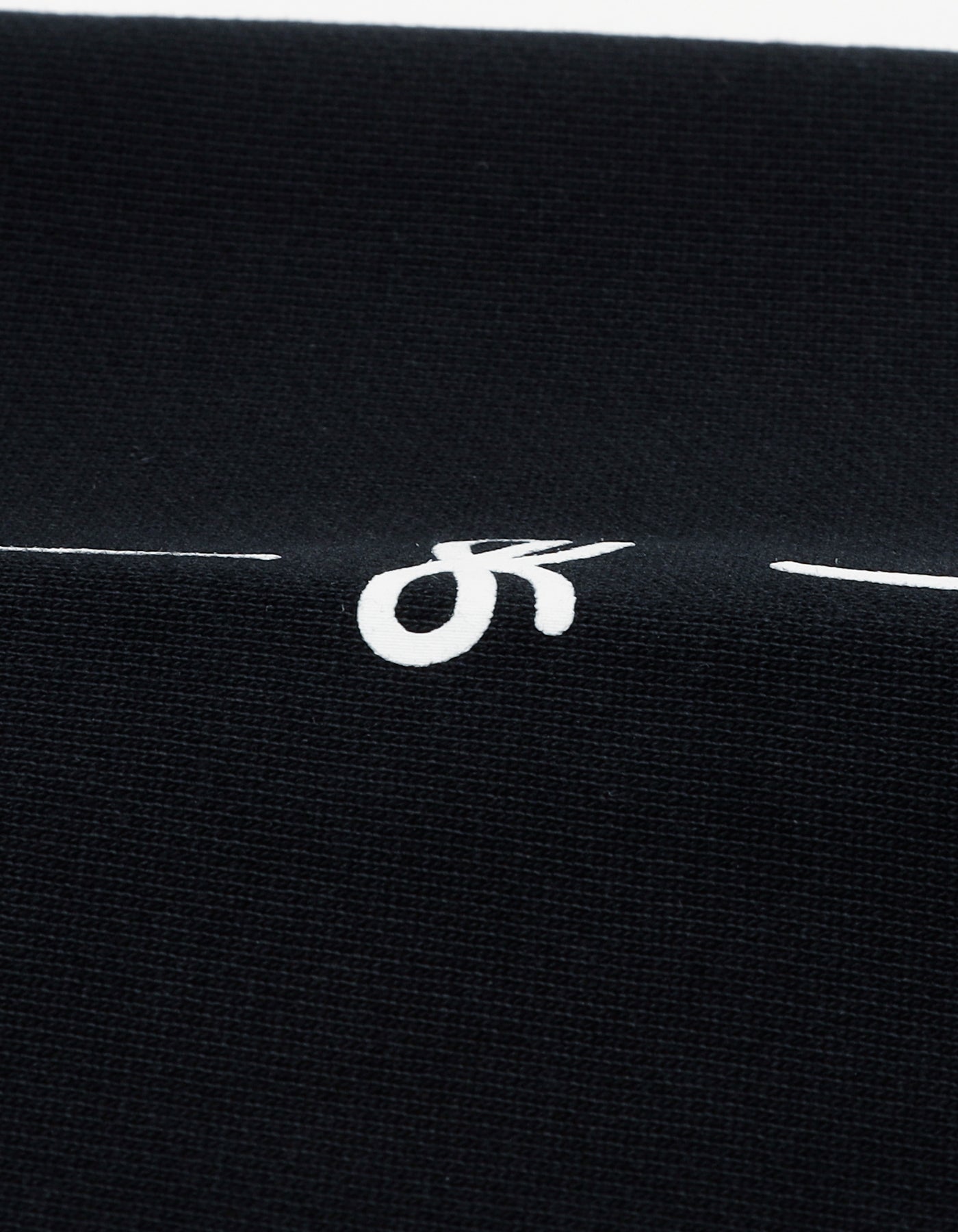 short ribbon sweat hoodie / BLACK