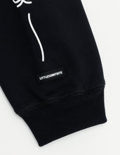 Load image into Gallery viewer, short ribbon sweat hoodie / BLACK