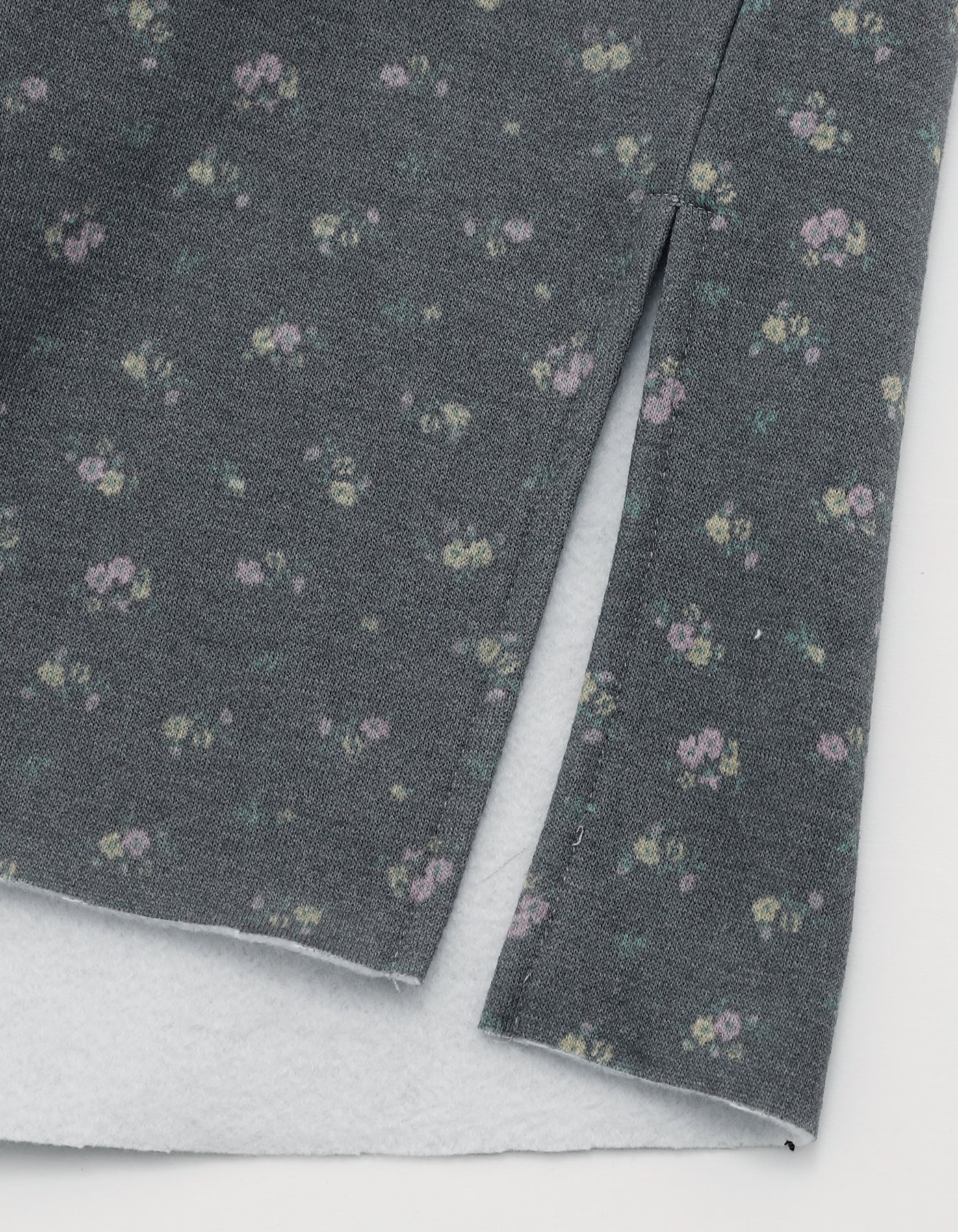original flower print sweat pants / GRAY