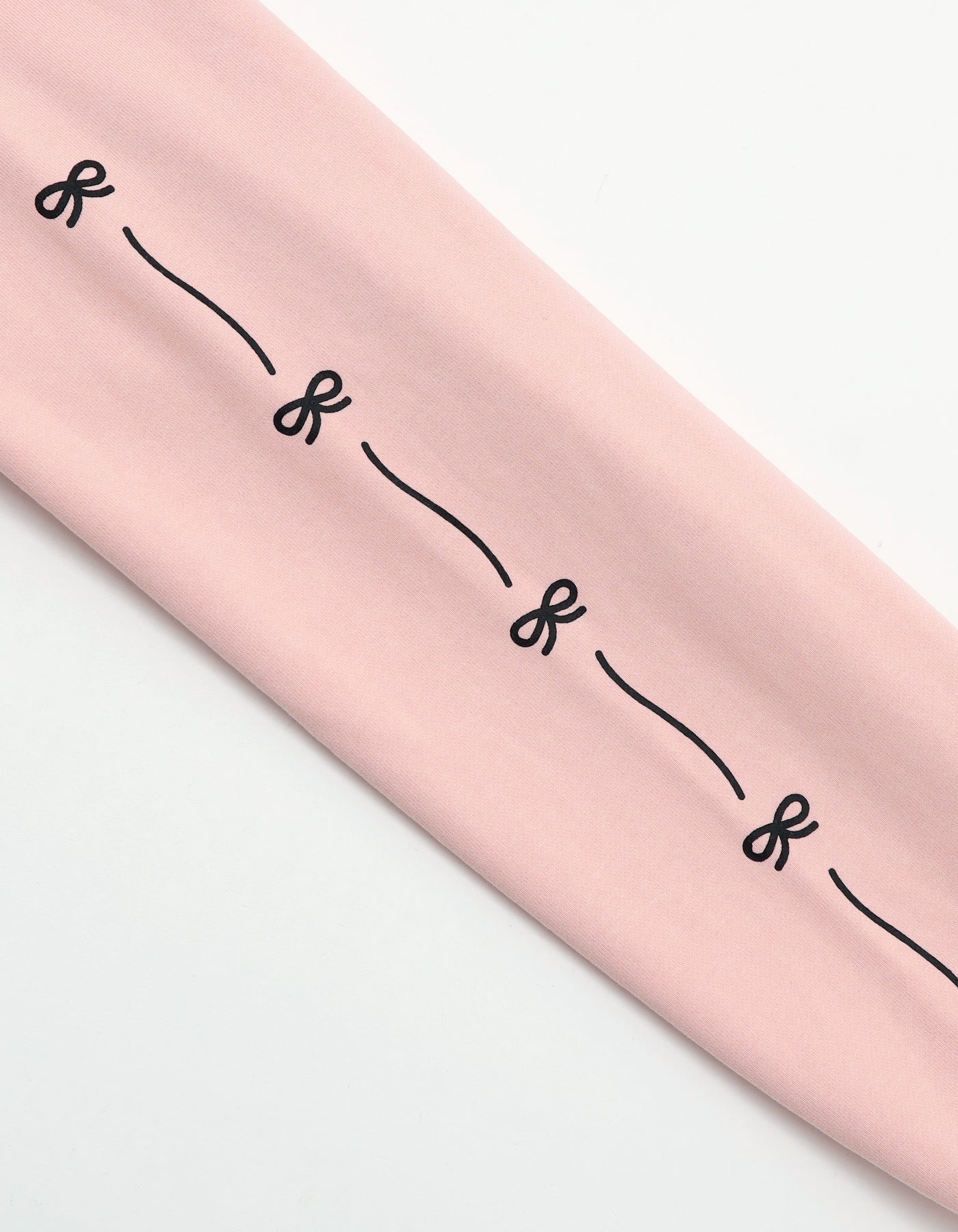 short ribbon sweat hoodie / PINK