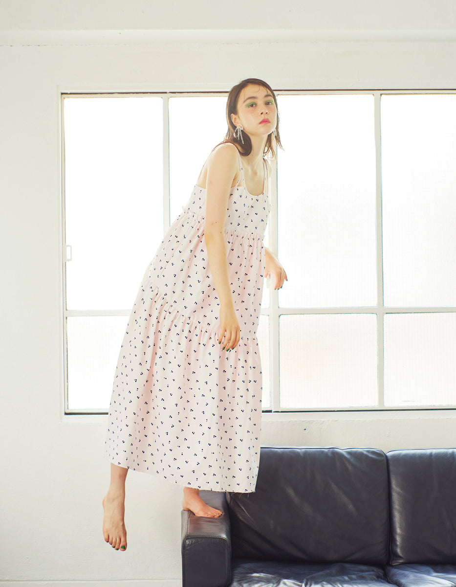 little sunny bite (リトルサニーバイト)cherry long dress / PINK