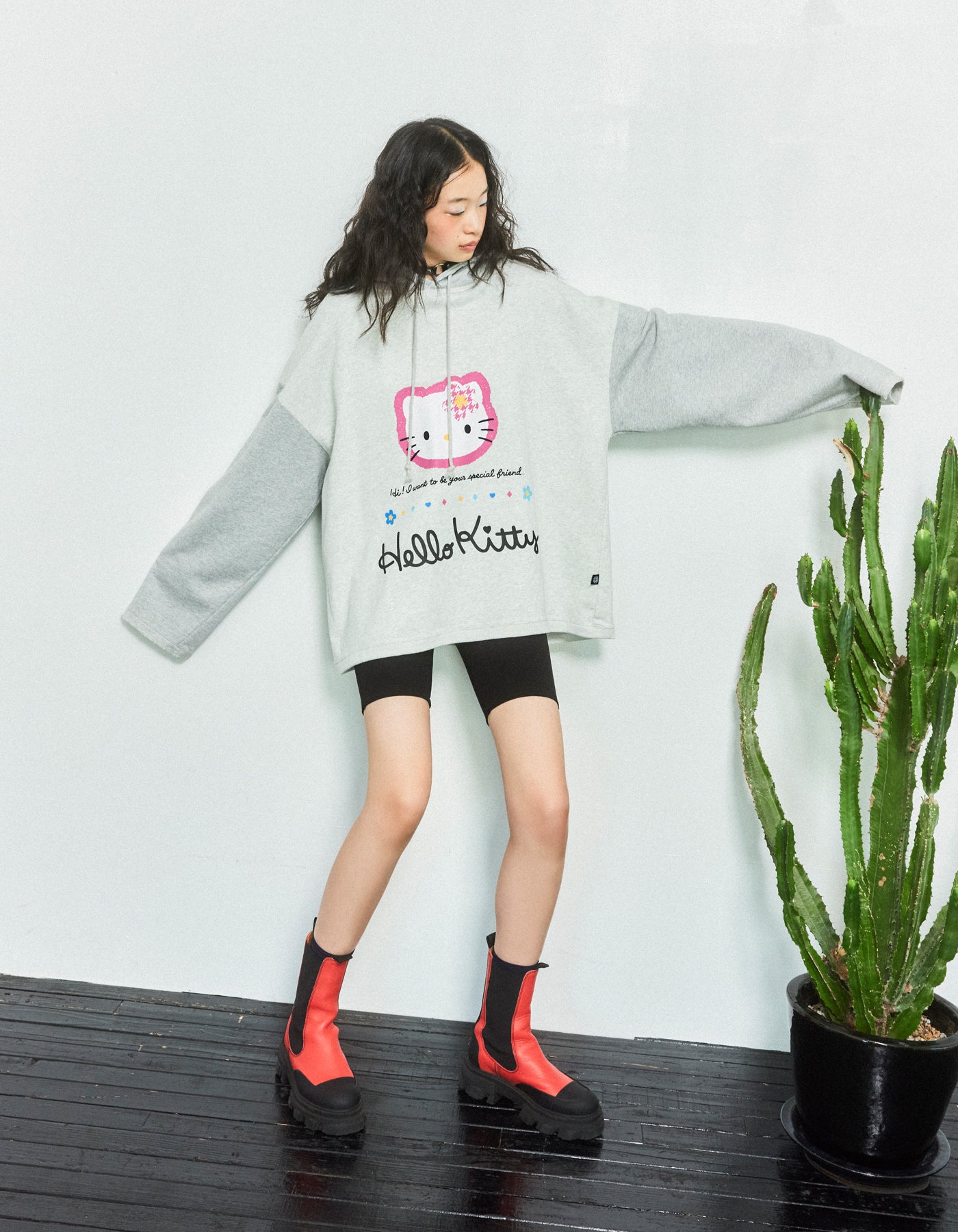 hello kitty x little sunny bite hoodie / GRAY