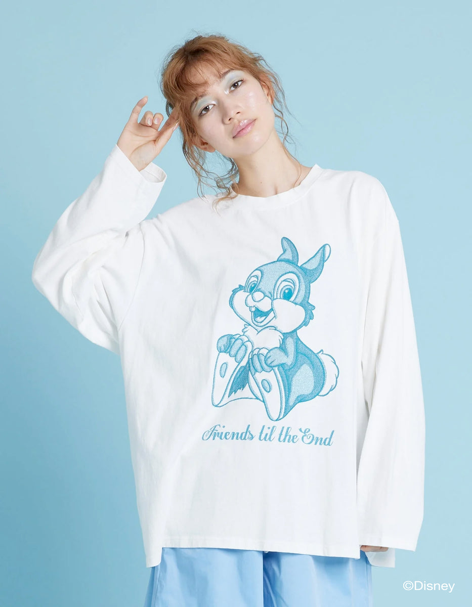 little sunny bite (リトルサニーバイト) Thumper long tee / WHITE