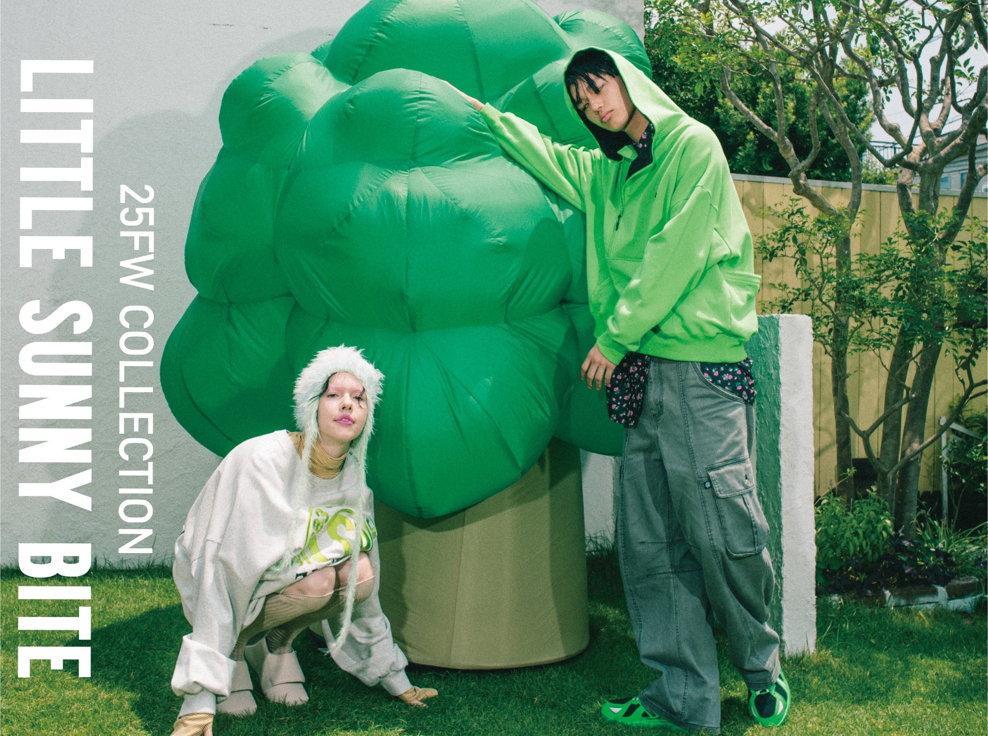 little sunny bite × PINK HOUSE OUTLET】little sunny bite×PINK HOUSE tulip print all in one