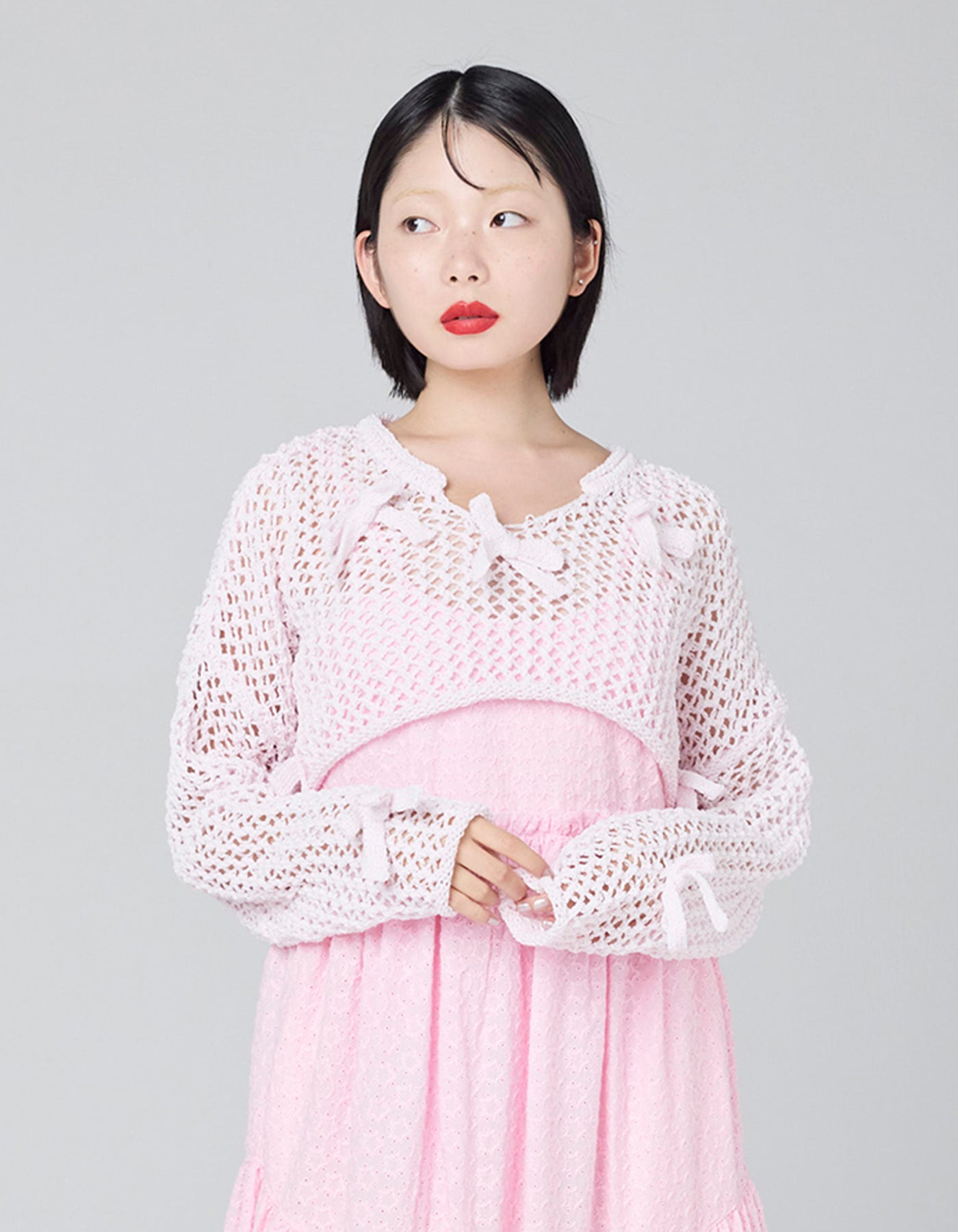 little sunny bite (リトルサニーバイト) floral hoodie / WHITE