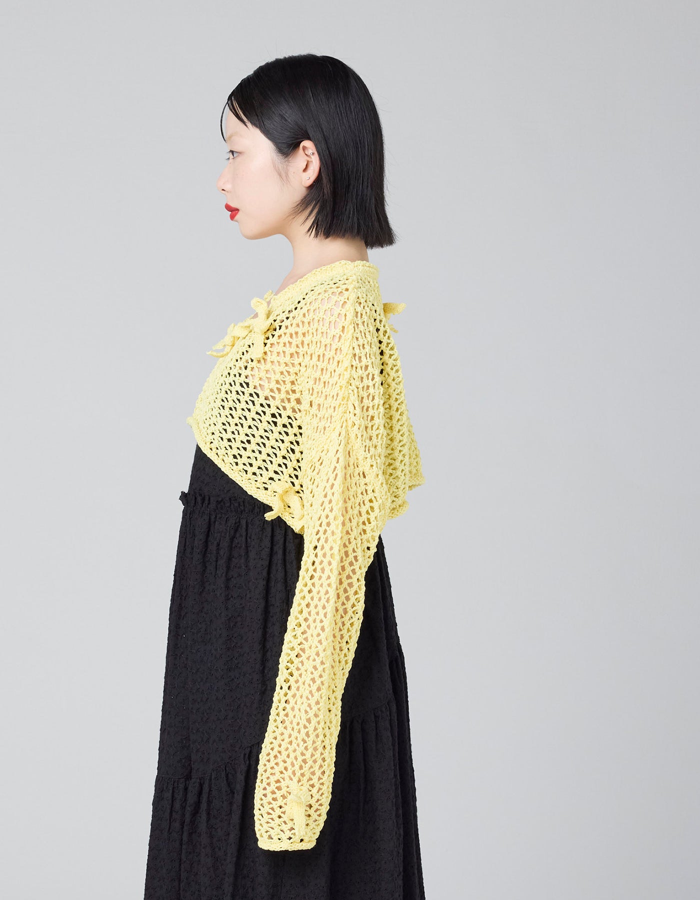 little sunny bite (リトルサニーバイト)Ribbon Short Knit Top