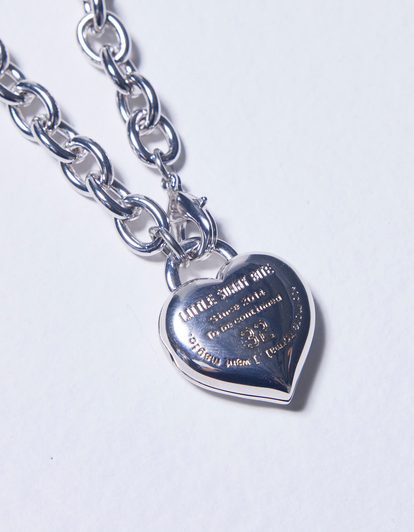 heart locket necklace / SILVER