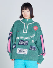 画像をギャラリービューアに読み込む, sponser knit top / GREEN