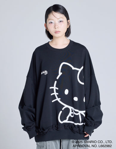 hello kitty x little sunny bite sweat top / BLACK