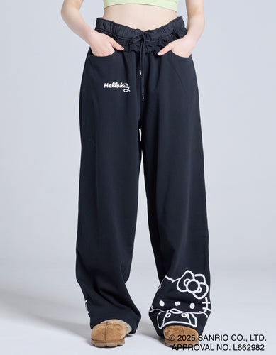 hello kitty x little sunny bite sweat pants / BLACK