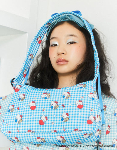 hello kitty x little sunny bite print bag / BLUE