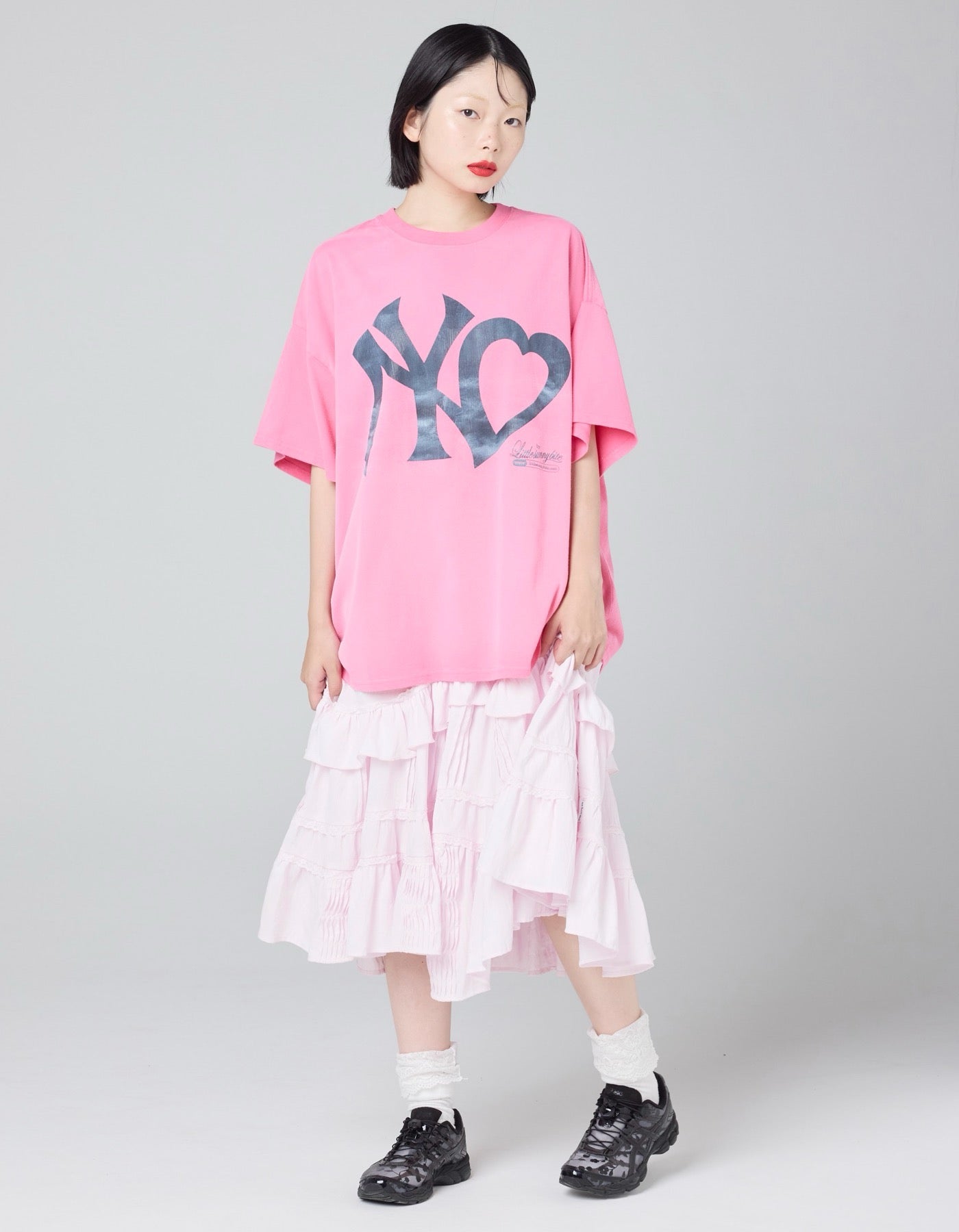 little sunny bite (リトルサニーバイト)NY ♡logo big tee / PINK