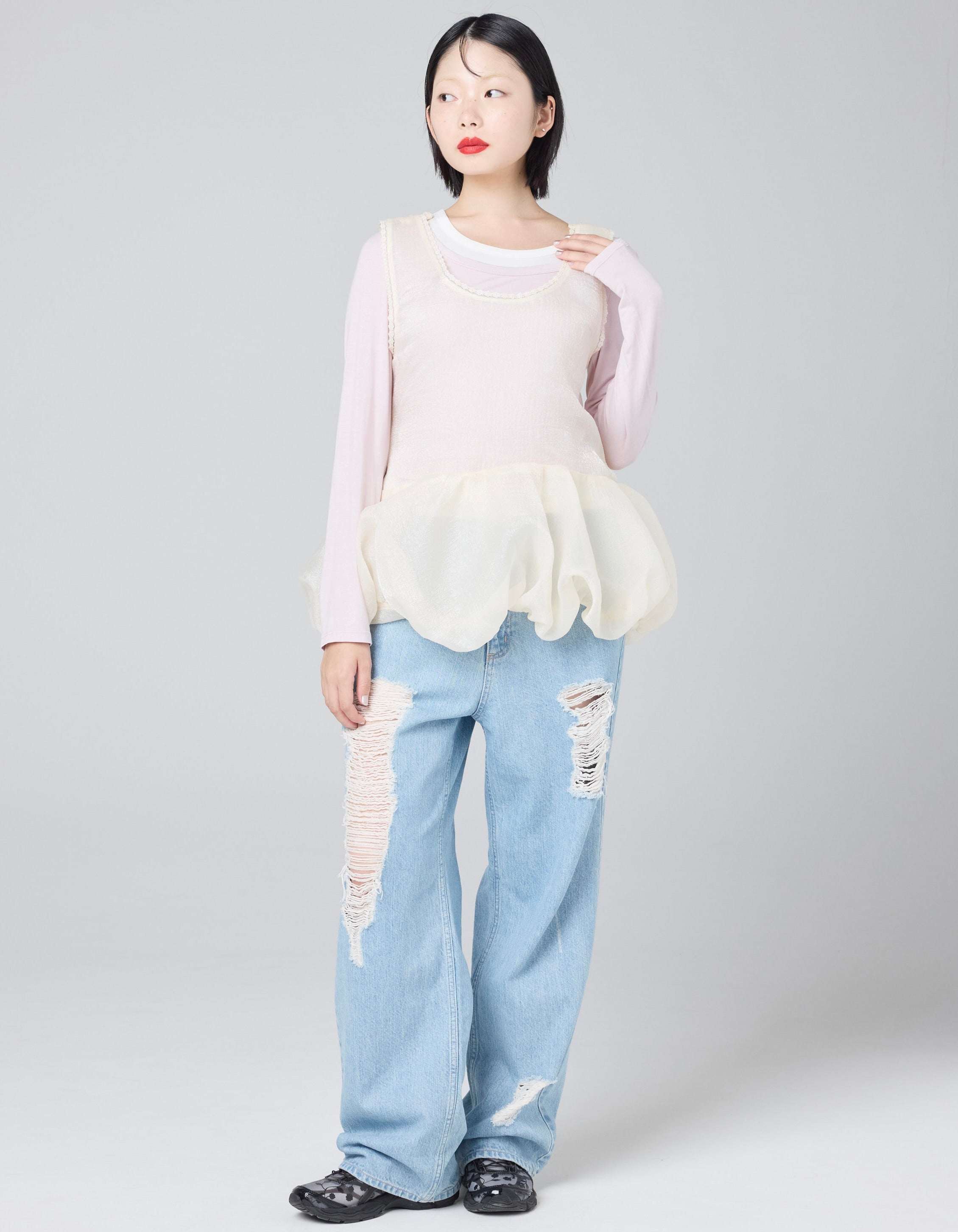 little sunny bite (リトルサニーバイト)mid dress / WHITE – little