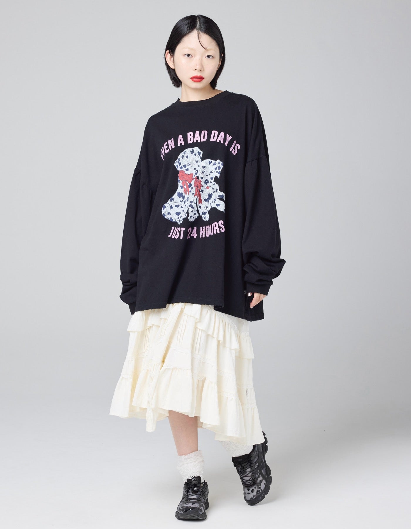 little sunny bite ロンt little sunny bite (リトルサニーバイト)LSB logo long tee / WHITE