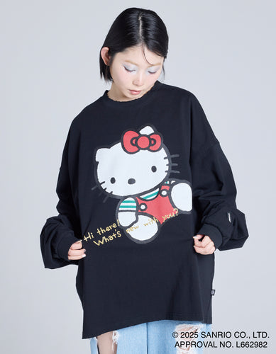 hello kitty x little sunny bite long tee / BLACK