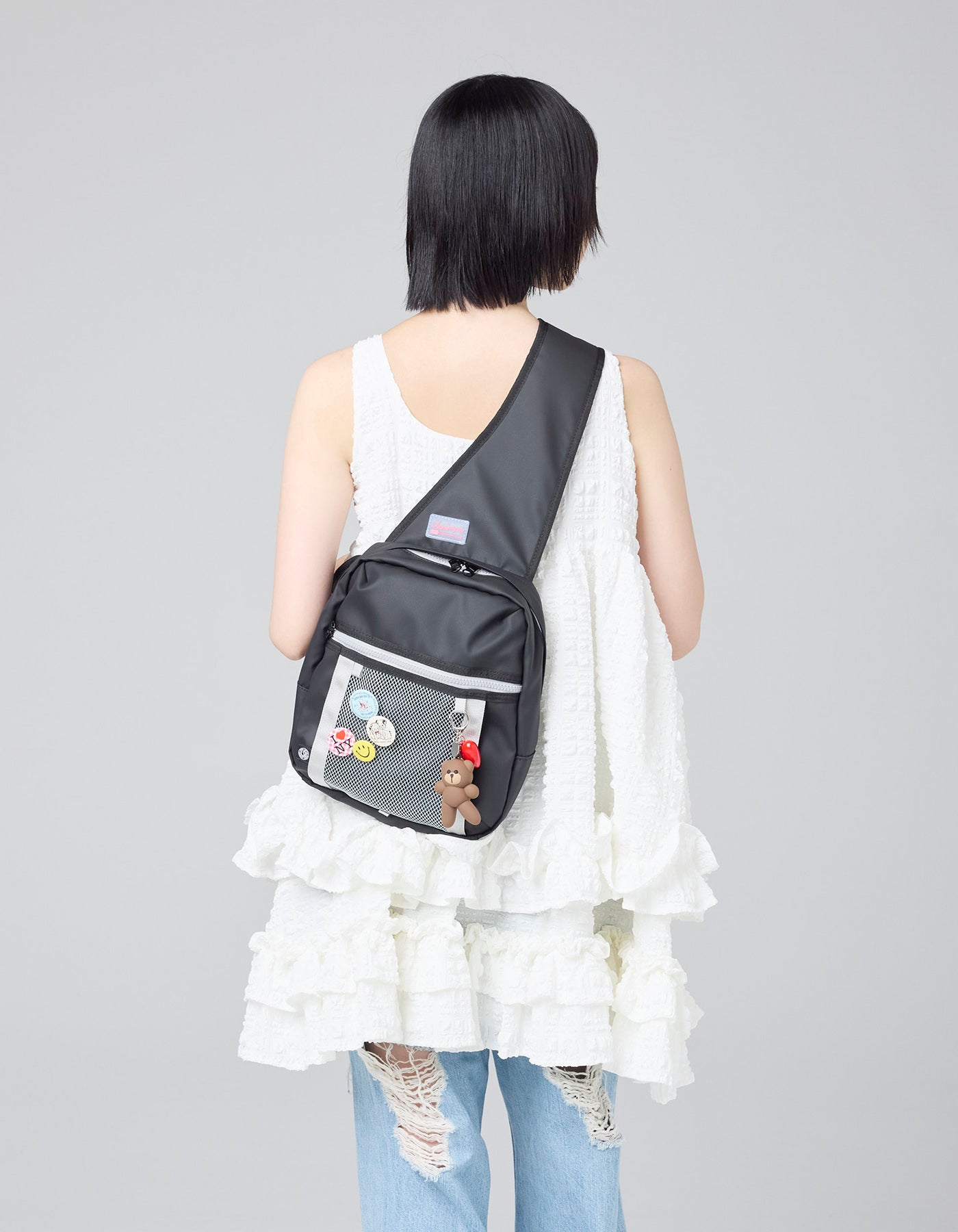 little sunny bite (リトルサニーバイト)floral mini bag / BLACK