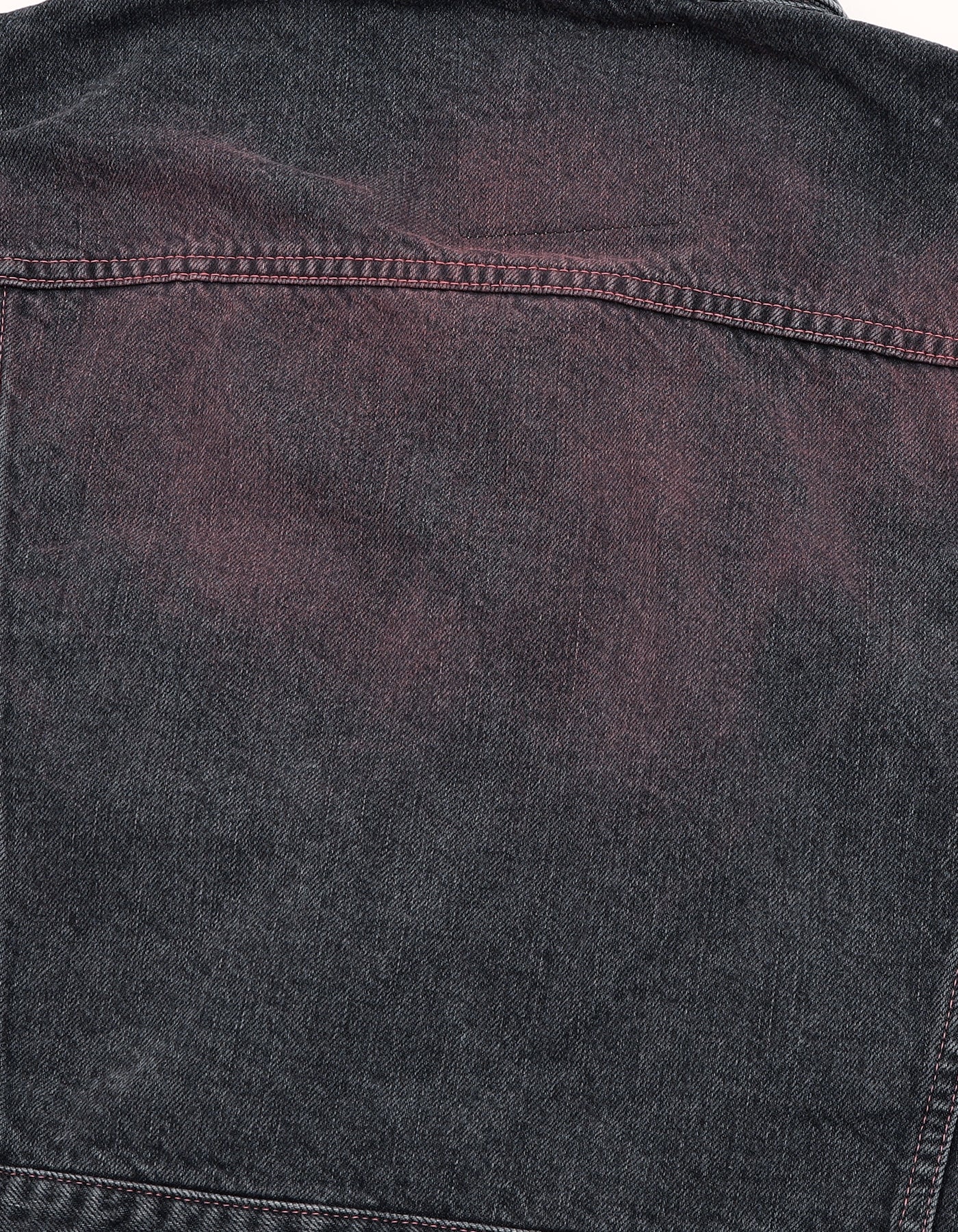 airbrushed denim jacket / BLACK