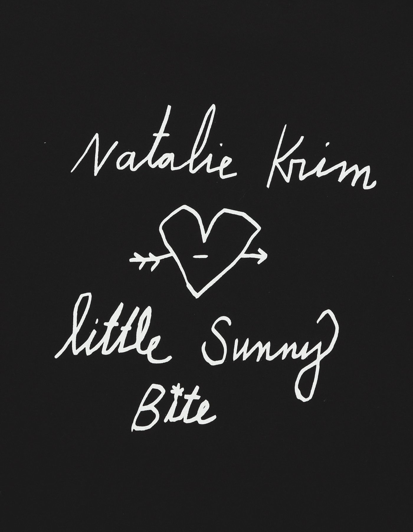 little sunny bite x natalie krim a girl long tee / BLACK