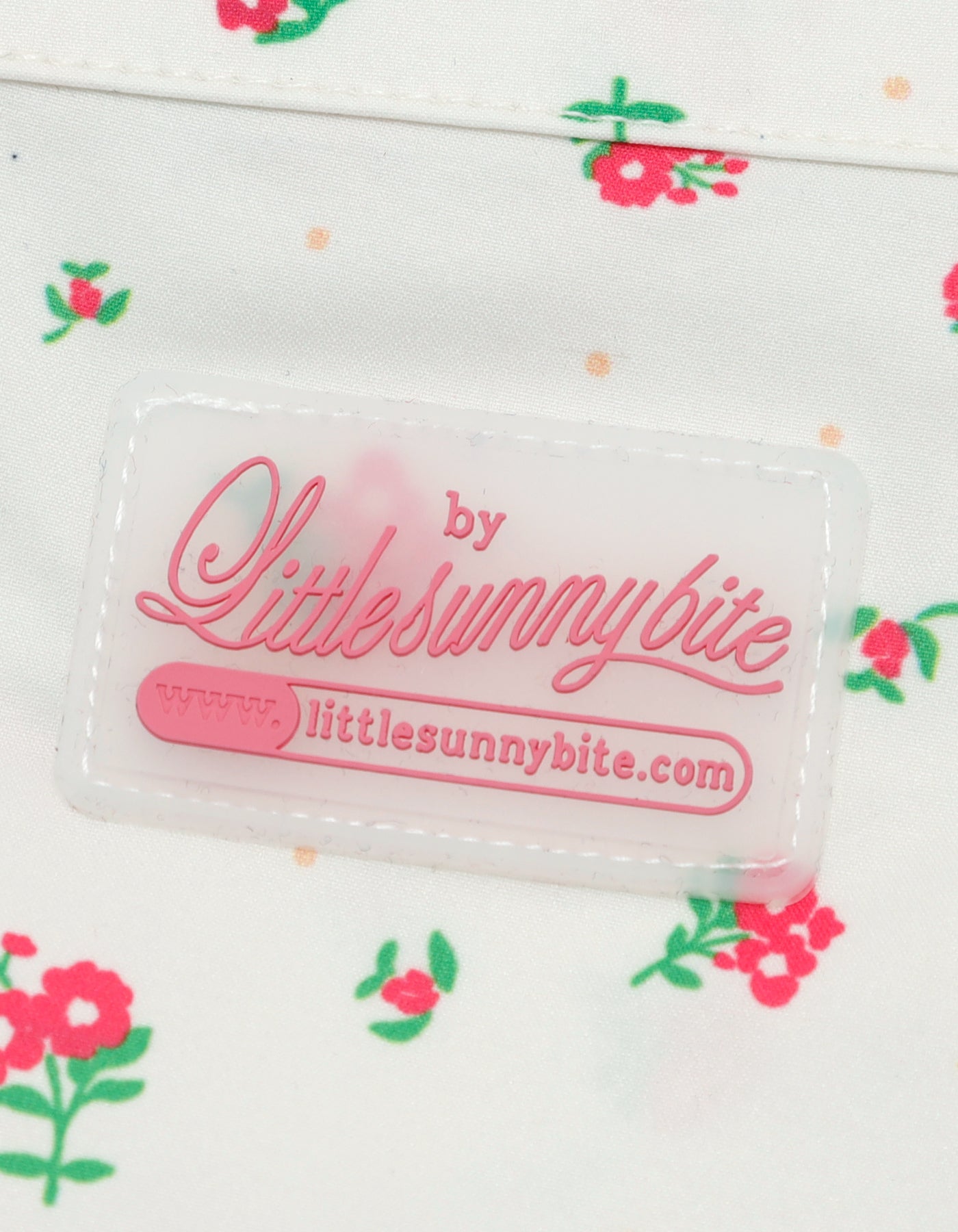 little sunny bite (リトルサニーバイト) floral nylon pants / WHITE