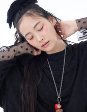 画像をギャラリービューアに読み込む, fake layered tulle long tee / BLACK