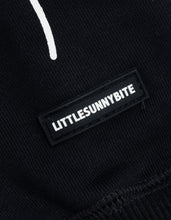 Load image into Gallery viewer, short ribbon sweat hoodie / BLACK