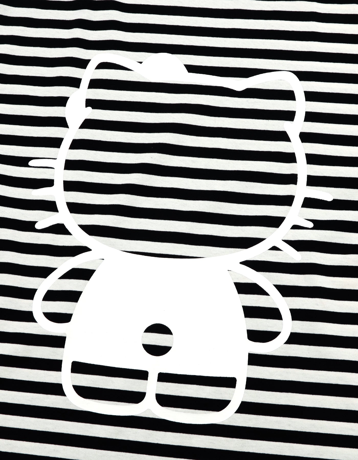 HELLO KITTY x little sunny bite stripe long tee / BLACK BD