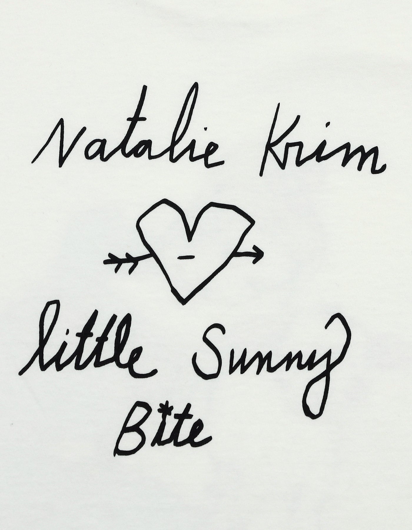 little sunny bite x natalie krim a girl long tee / WHITE