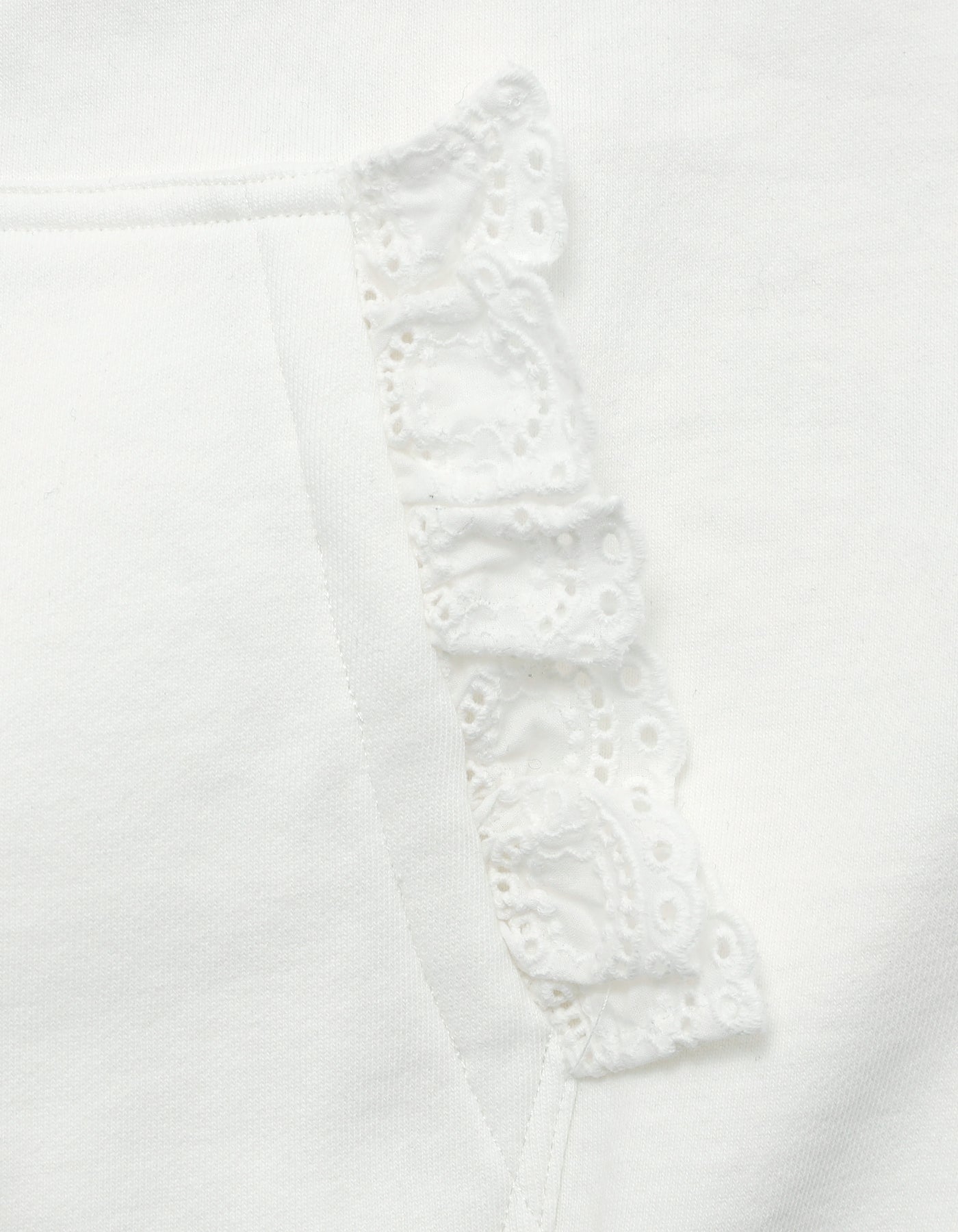 lacy logo hoodie / WHITE