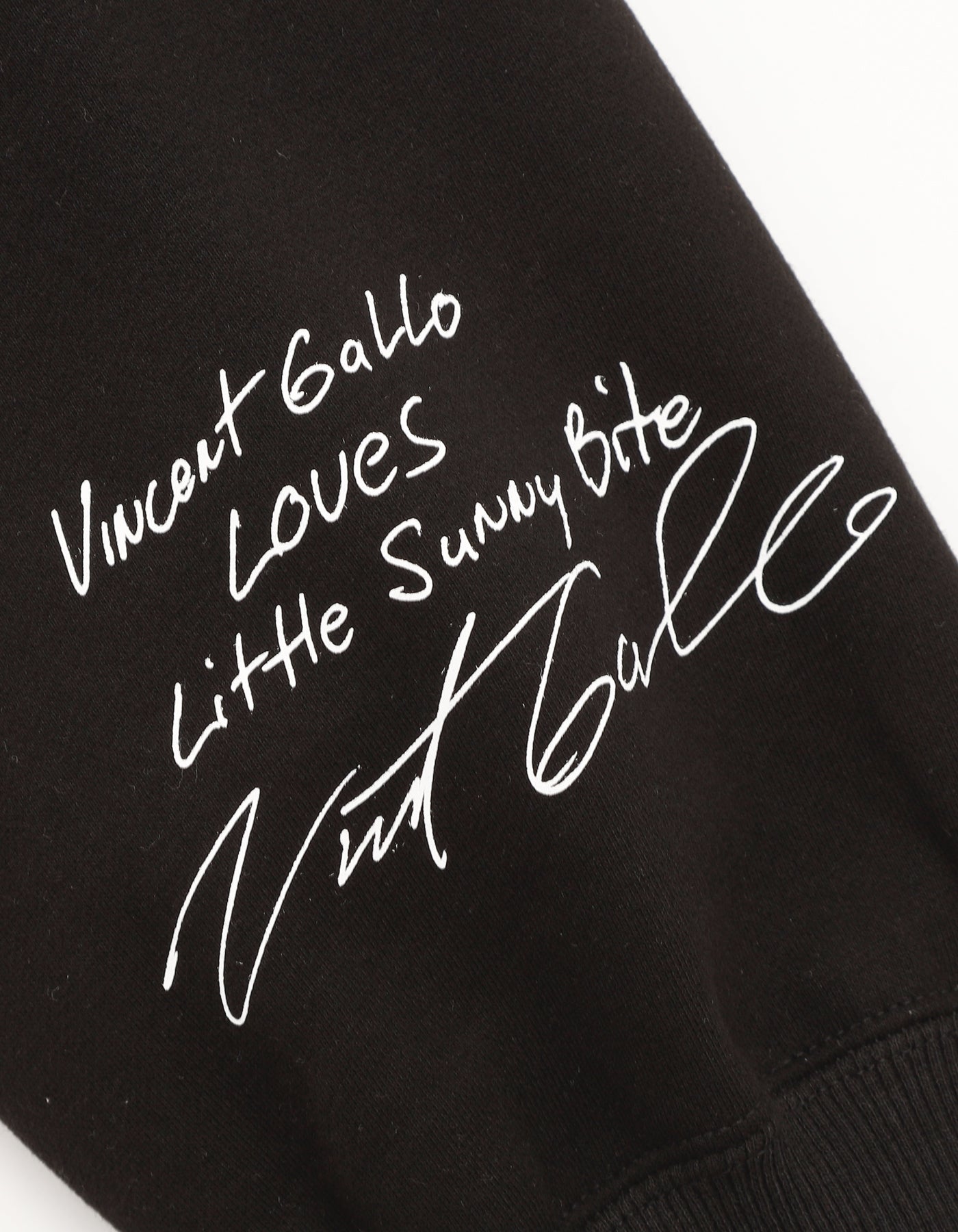 Vincent Gallo x little sunny bite face photo sweat top / BLACK