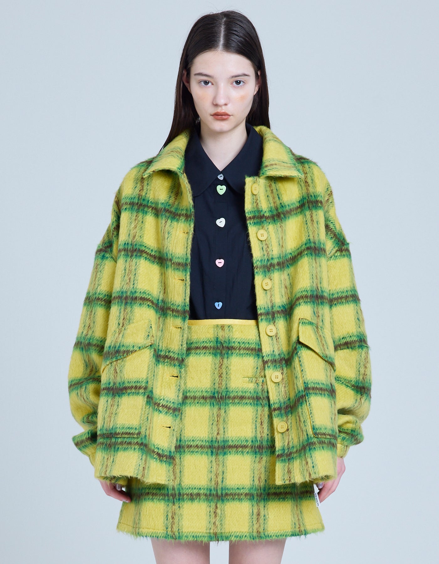 check jacket / YELLOW