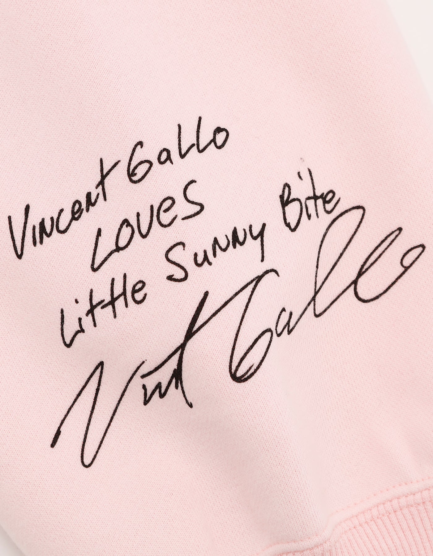 Vincent Gallo x little sunny bite face photo sweat top / PINK