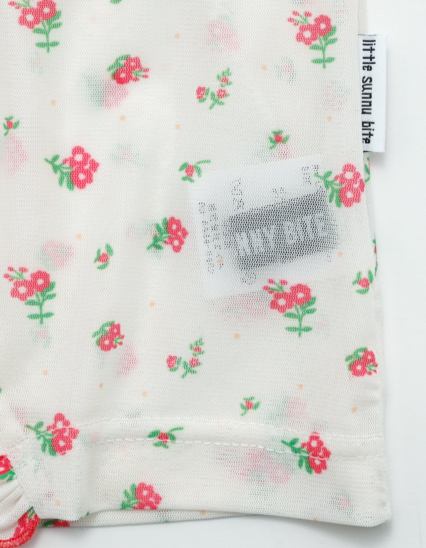 little sunny bite (リトルサニーバイト) floral tulle top / WHITE