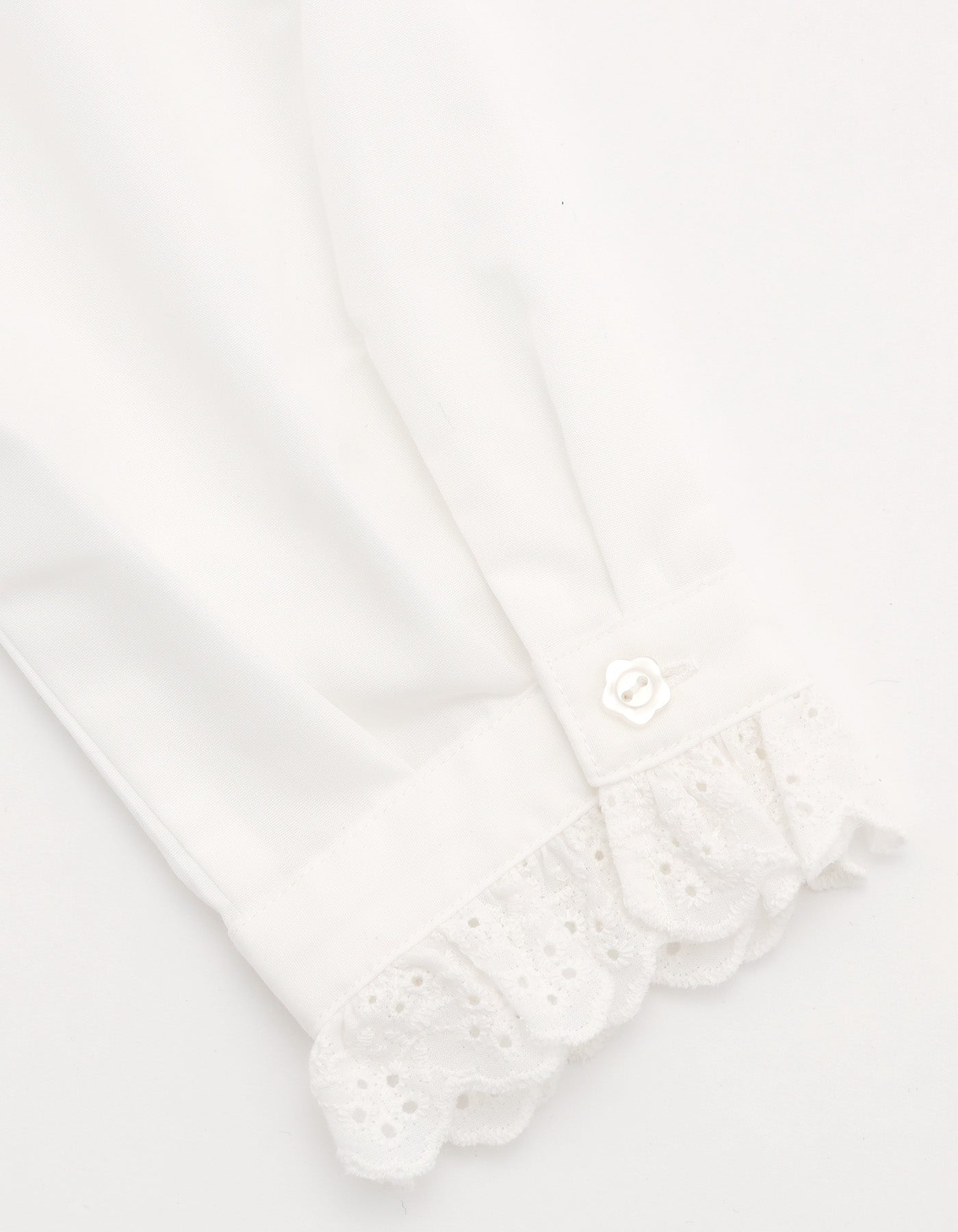 frill blouse / WHITE